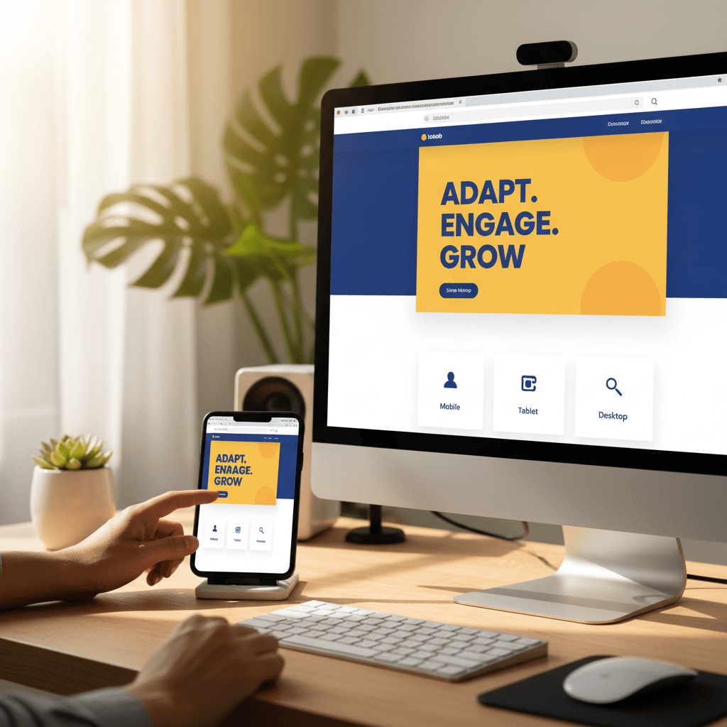 Responsive website design across devices